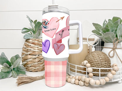 Valentine (all of my love) png 40 oz tumbler Sublimation wrap (Digital Download)