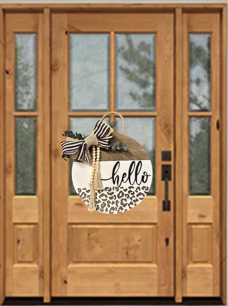 Hello Leopard Sign SVG File (Digital Download)
