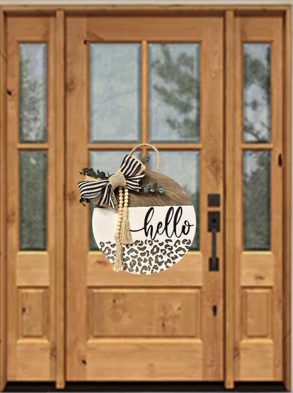 Hello Leopard Sign SVG File (Digital Download)