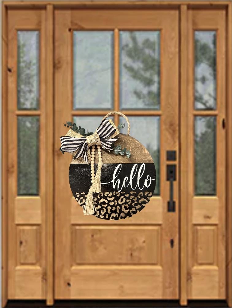 Hello Leopard Sign SVG File (Digital Download)
