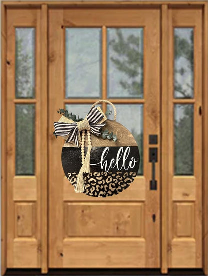 Hello Leopard Sign SVG File (Digital Download)