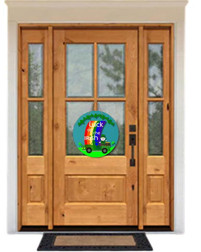 Luck of the Irish with Leprechaun and Green Truck SVG File (Digital Download)