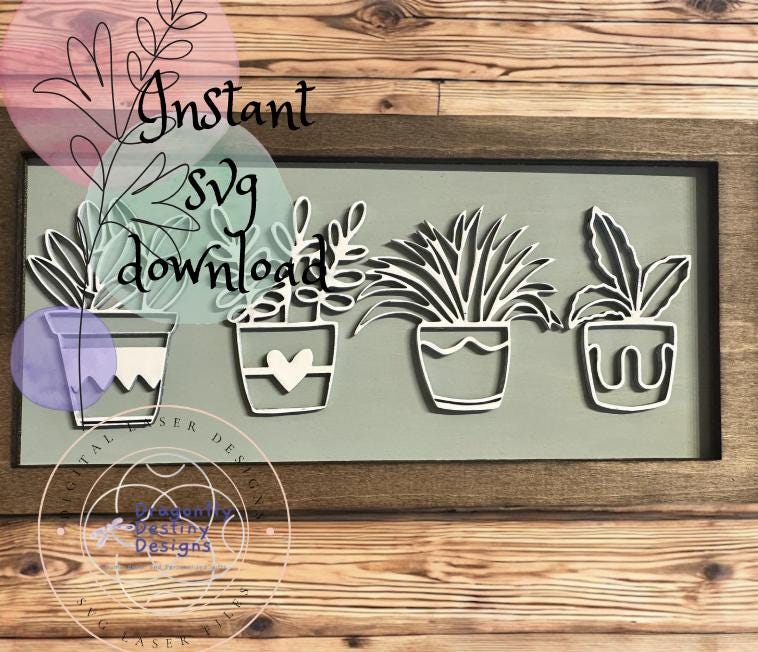 Succulents In A Frame SVG File (Digital Download)