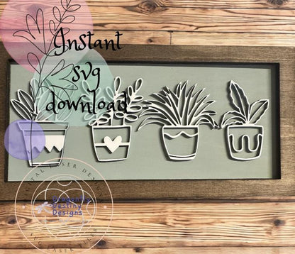 Succulents In A Frame SVG File (Digital Download)
