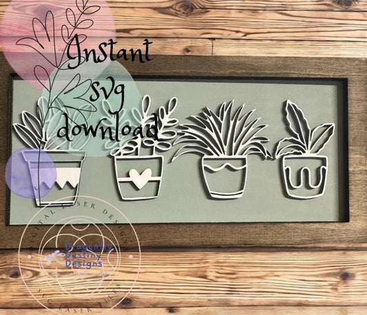 Succulents In A Frame SVG File (Digital Download)