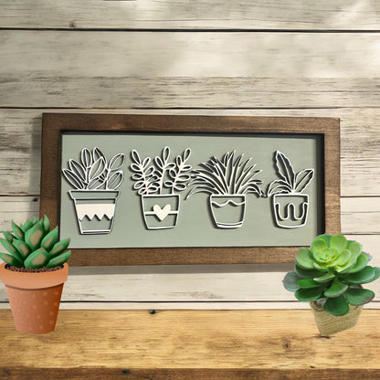 Succulents In A Frame SVG File (Digital Download)