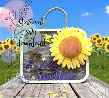 Hello Sunshine Sign SVG File (Digital Download)