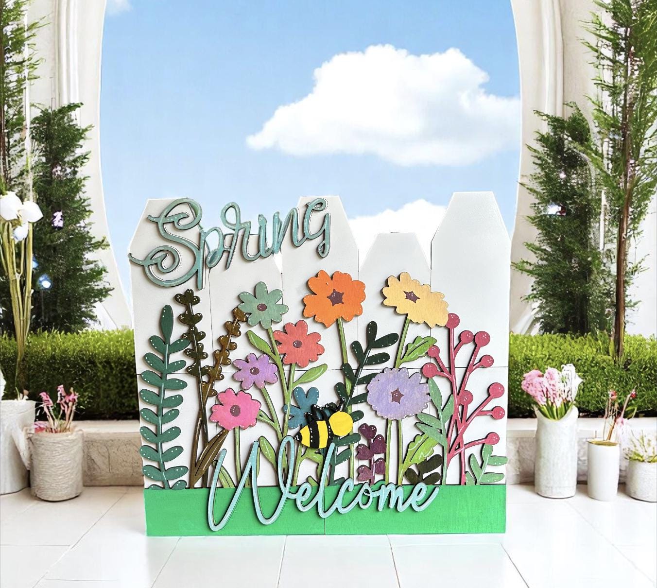 Spring Welcome SVG File (Digital Download)