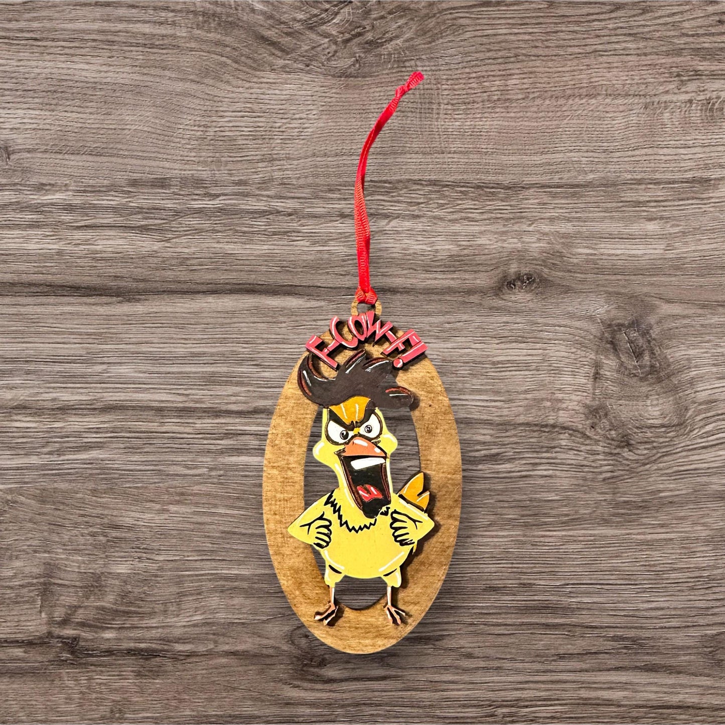 F-Caw-F Angry Chicken Ornament SVG File (Digital Download)