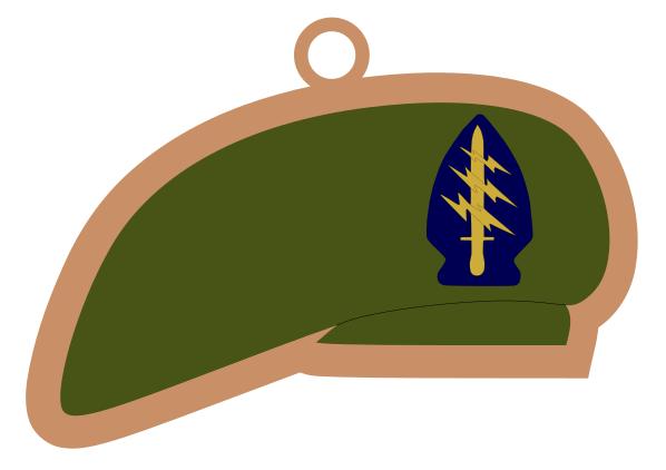 Green Beret Ornament SVG File (Digital Download)