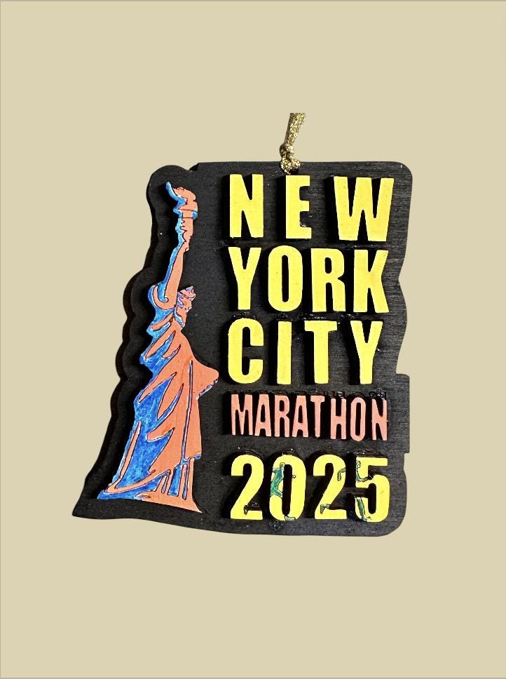 NYC Marathon Ornament SVG File (Digital Download)
