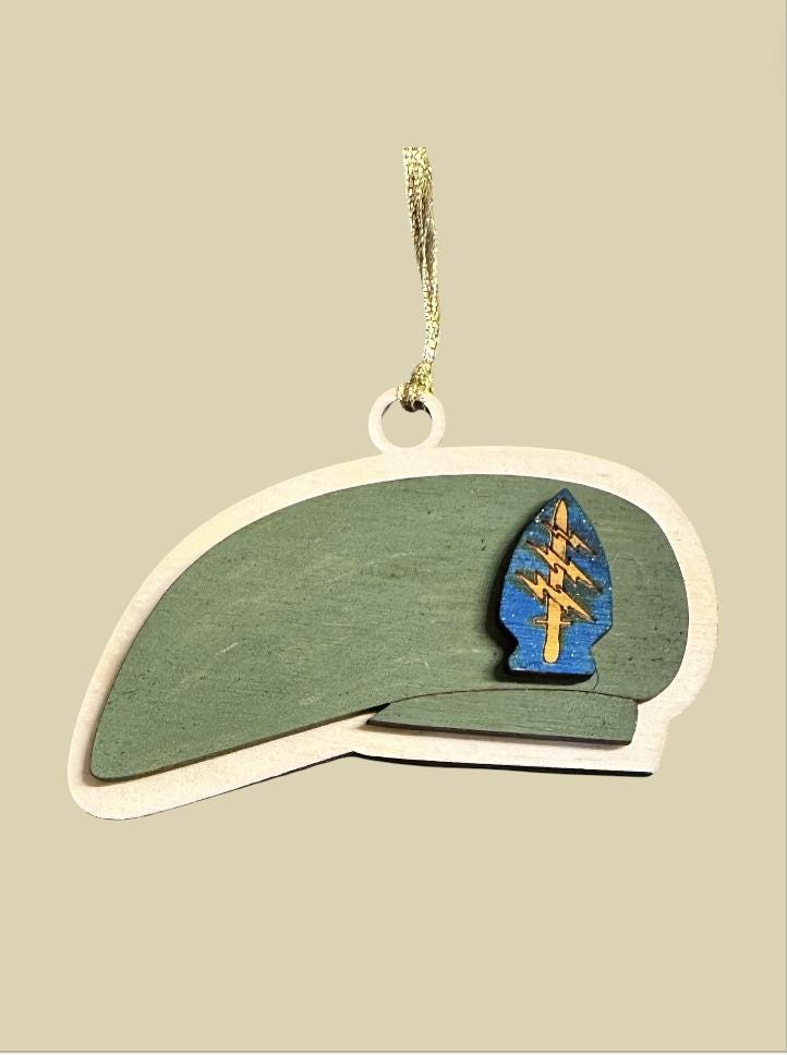 Green Beret Ornament SVG File (Digital Download)