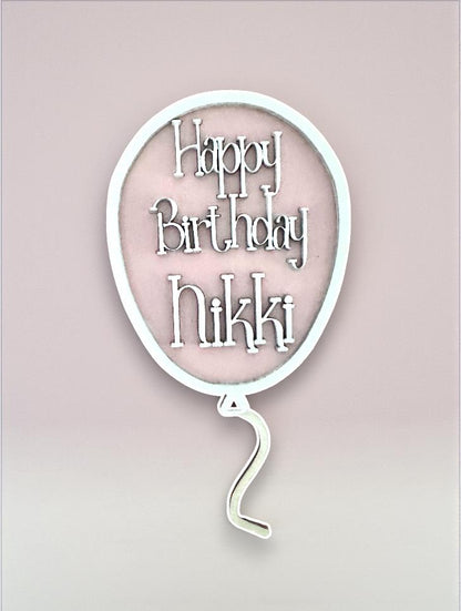 Birthday Balloon Gift Tag SVG File (Digital Download)