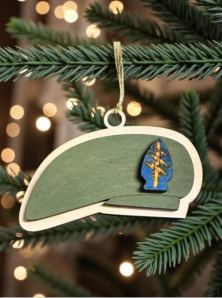Green Beret Ornament SVG File (Digital Download)