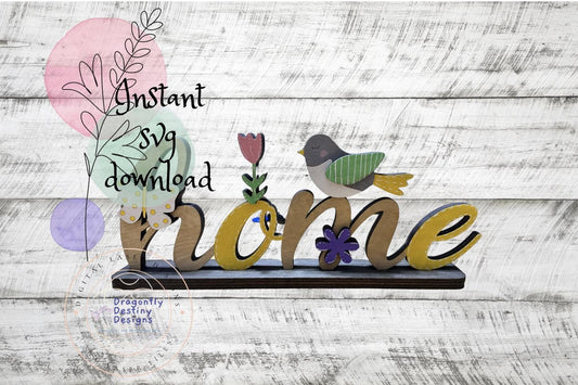 Home Spring Sign SVG File (Digital Download)