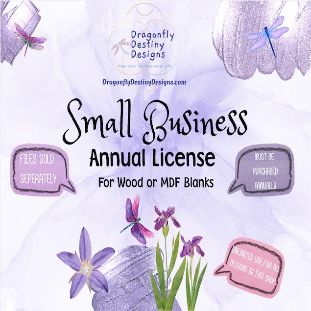 Small Business Annual License for Wood/MDF Blanks (Commercial Use)