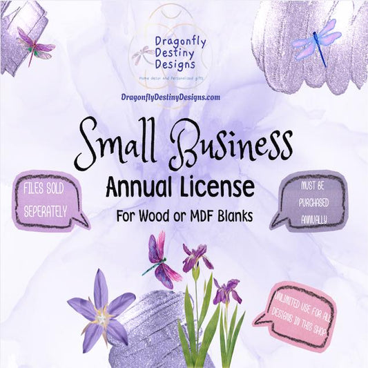 Small Business Annual License for Wood/MDF Blanks (Commercial Use)