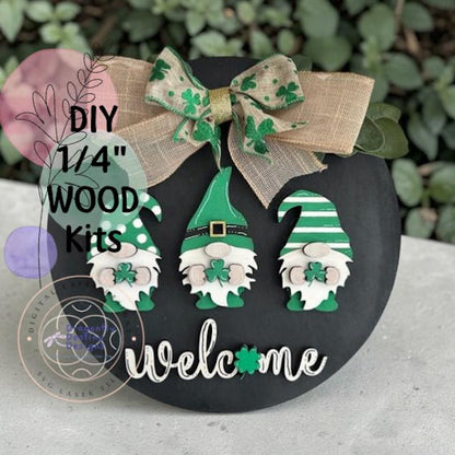 St. Patrick Gnomes Welcome Sign Kit