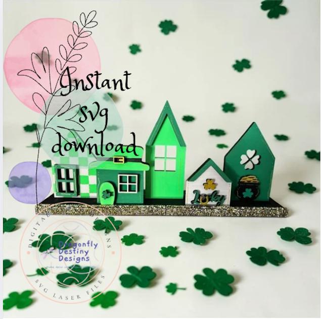 St. Patrick's Leprechaun Village SVG File (Digital Download)