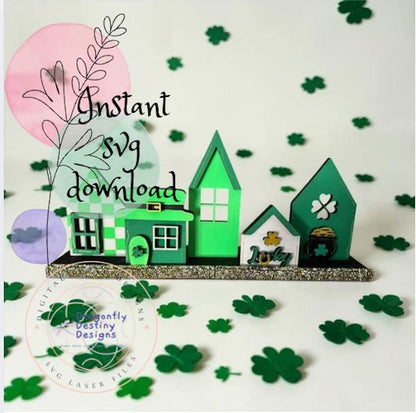 St. Patrick's Leprechaun Village SVG File (Digital Download)