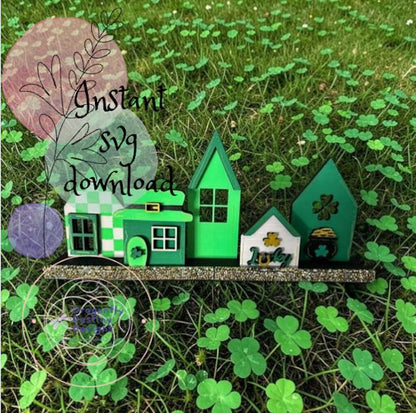 St. Patrick's Leprechaun Village SVG File (Digital Download)