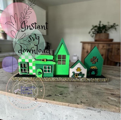 St. Patrick's Leprechaun Village SVG File (Digital Download)