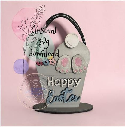 Bunny in a Bucket SVG File (Digital Download)