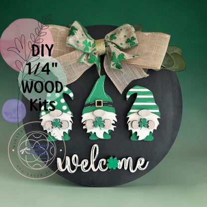 St. Patrick Gnomes Welcome Sign Kit