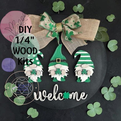 St. Patrick Gnomes Welcome Sign Kit