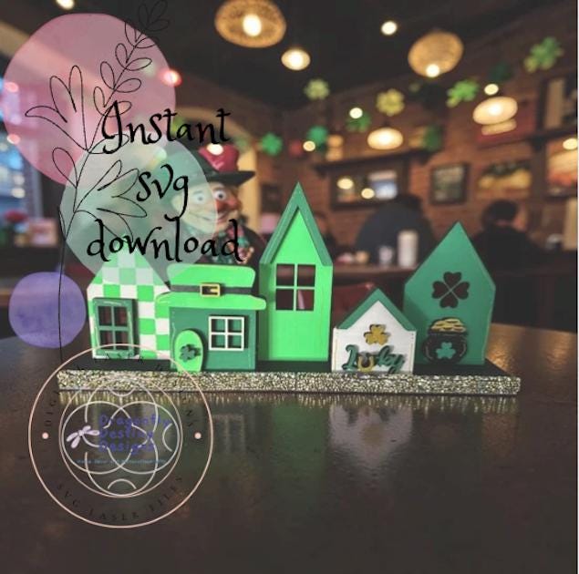 St. Patrick's Leprechaun Village SVG File (Digital Download)