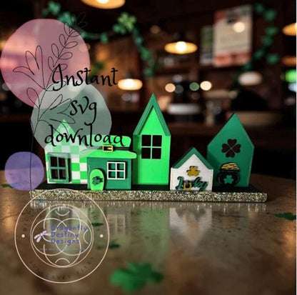 St. Patrick's Leprechaun Village SVG File (Digital Download)