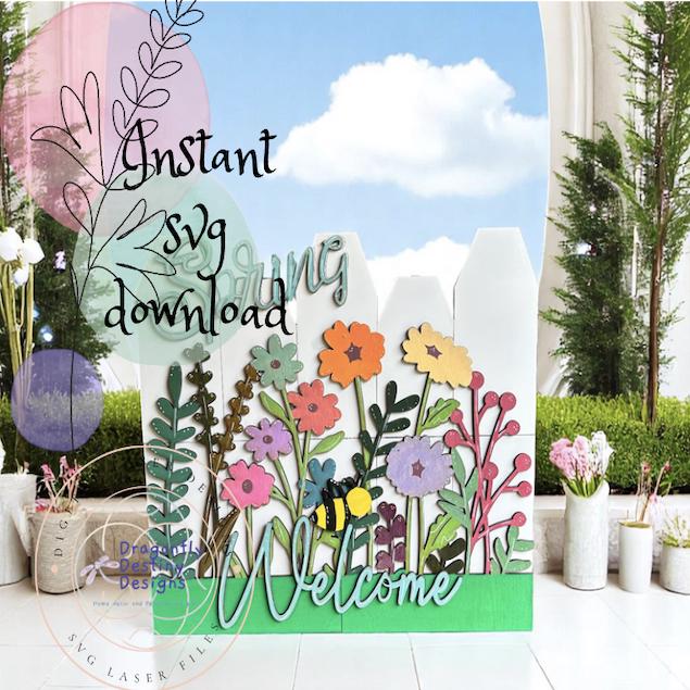 Spring Welcome SVG File (Digital Download)