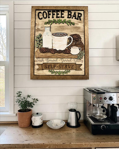 Farmhouse Coffee Bar Sign SVG File (Digital Download)
