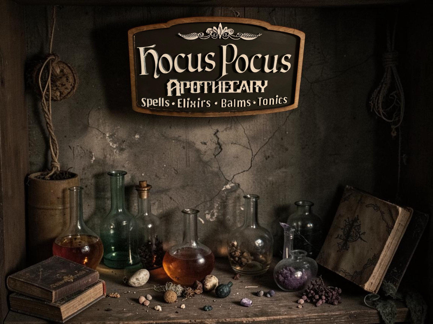 Hocus Pocus Apothecary Sign SVG File (Digital Download)