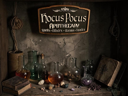 Hocus Pocus Apothecary Sign SVG File (Digital Download)