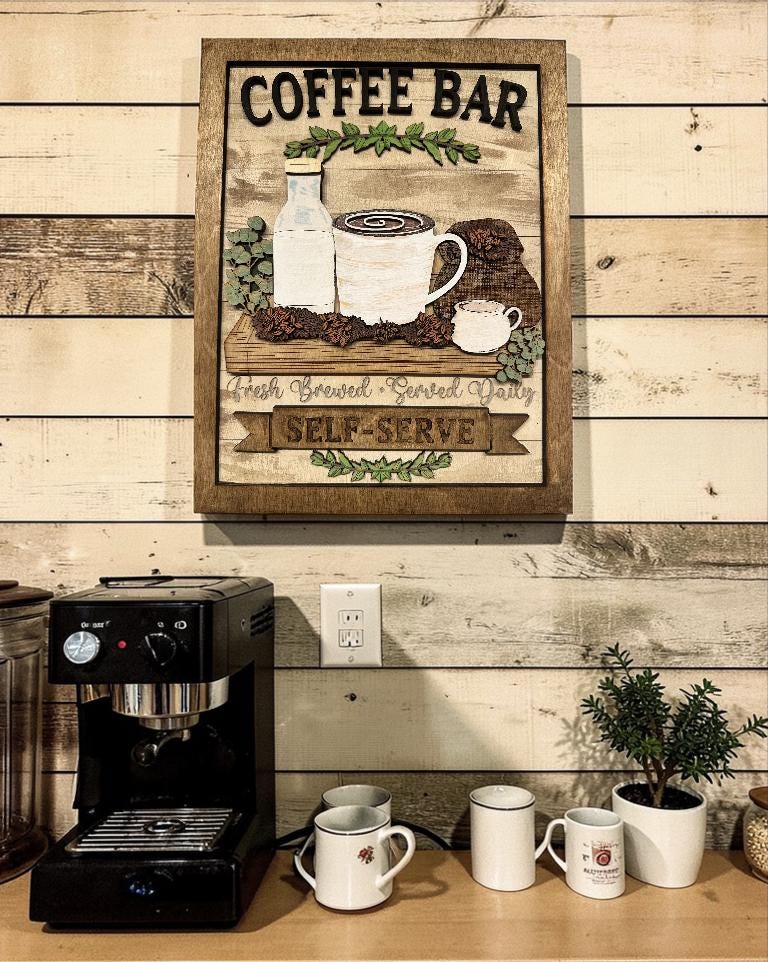 Farmhouse Coffee Bar Sign SVG File (Digital Download)