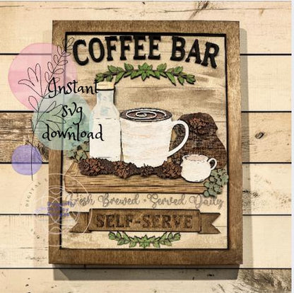 Farmhouse Coffee Bar Sign SVG File (Digital Download)