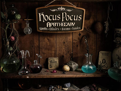 Hocus Pocus Apothecary Sign SVG File (Digital Download)