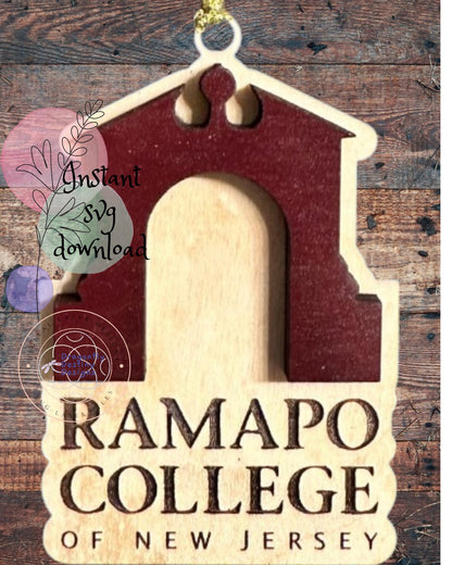 Ramapo College Ornament SVG File (Digital Download)