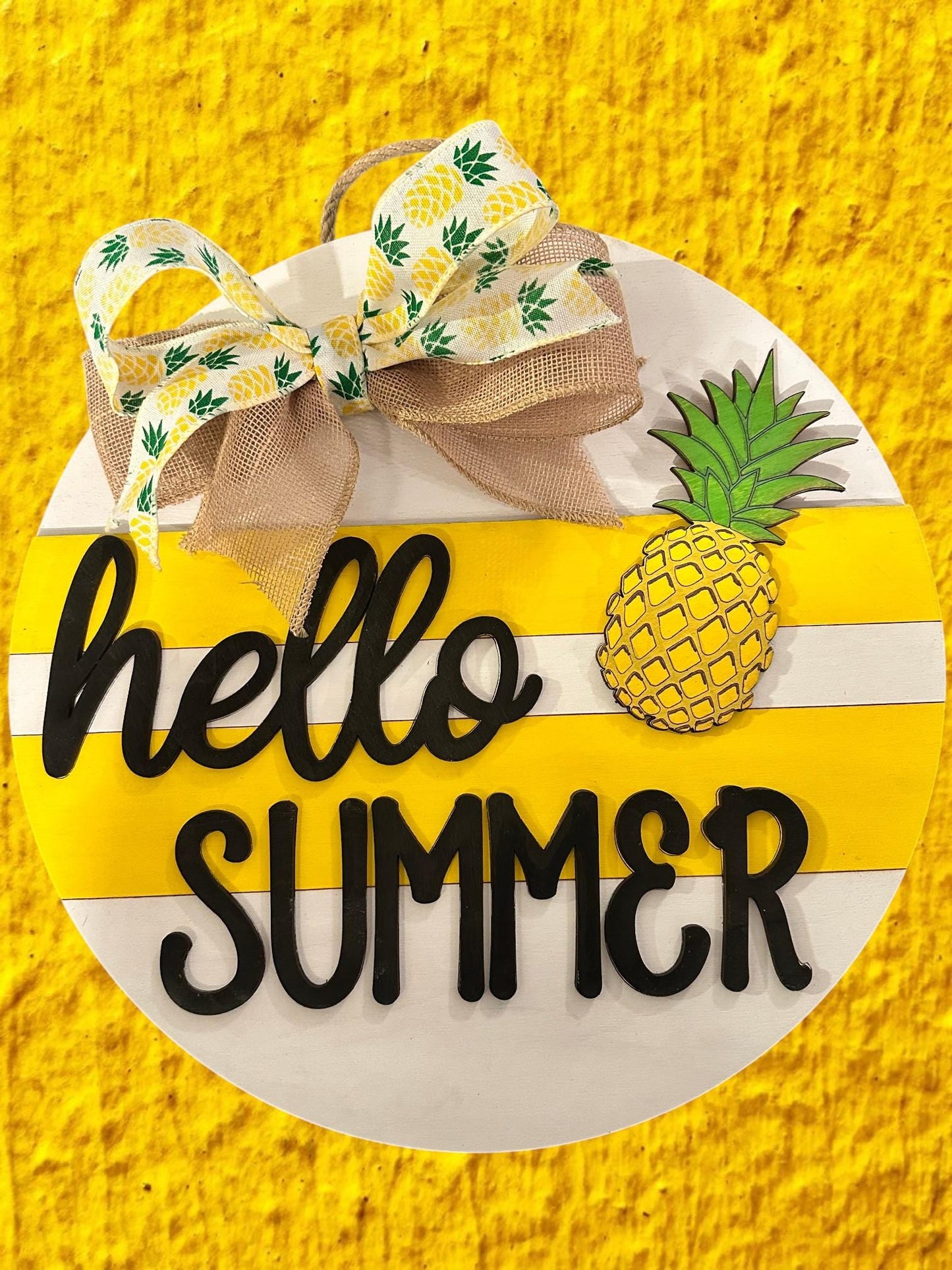 Hello Summer with Pineapple SVG File (Digital Download)