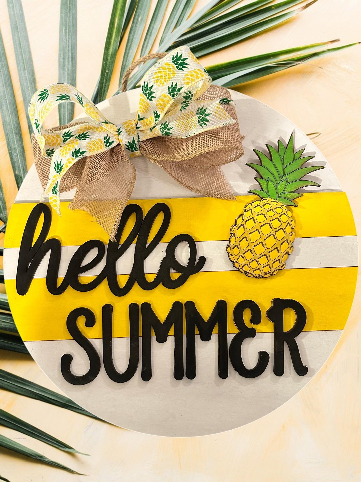 Hello Summer with Pineapple SVG File (Digital Download)