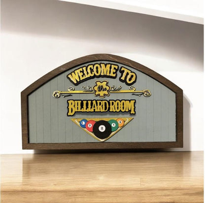 Billiard Room Sign SVG file (Digital Download)