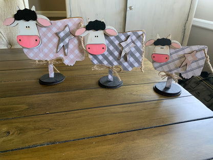 Set of 3 Standing cows