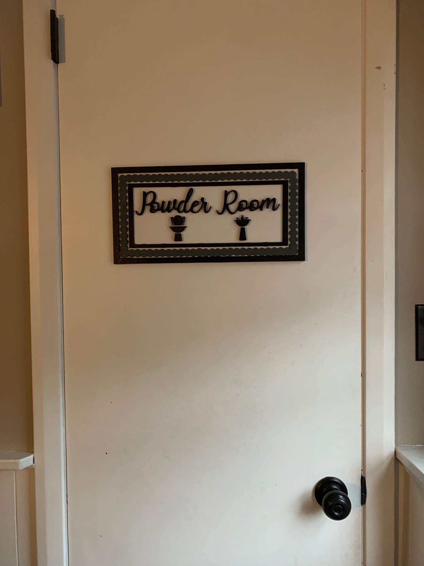 Powder Room sign