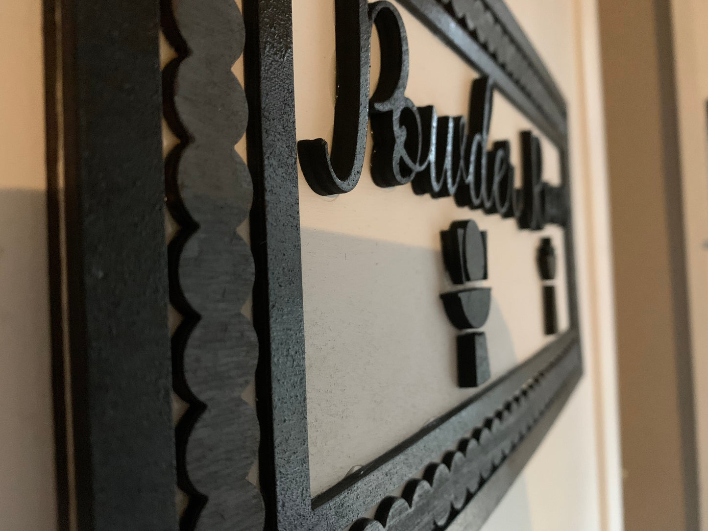 Powder Room sign